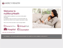 Tablet Screenshot of mymercyhealth.com